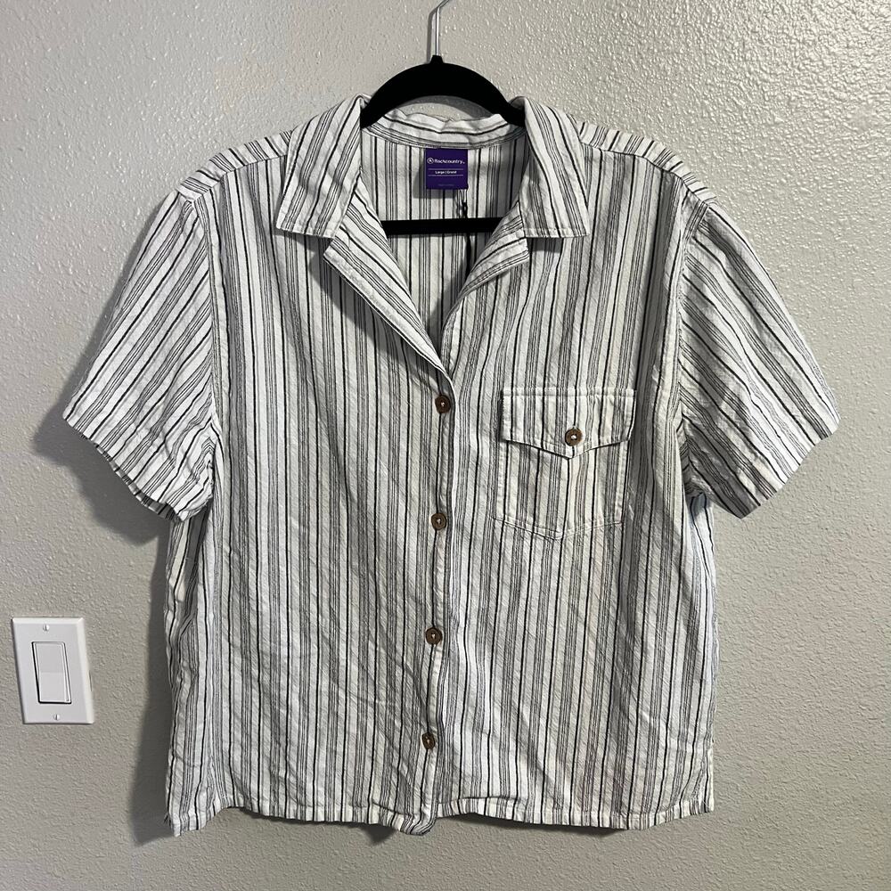 NWOT Backcountry Cotton Short Sleeve Button Up Shirt Size Large